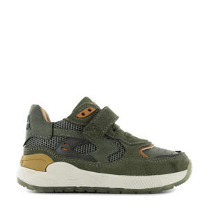   leren sneakers donkergroen