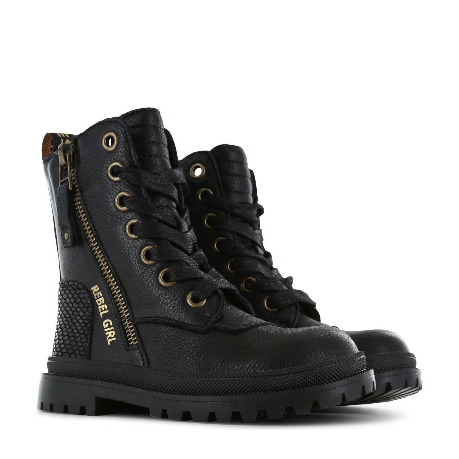 Shoesme 2025 veterboots zwart