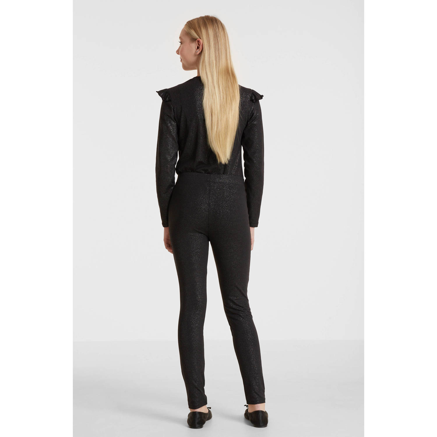 anytime legging zwart zilver