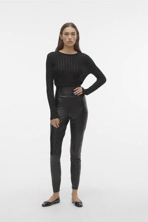 coated legging VMSUELLA zwart