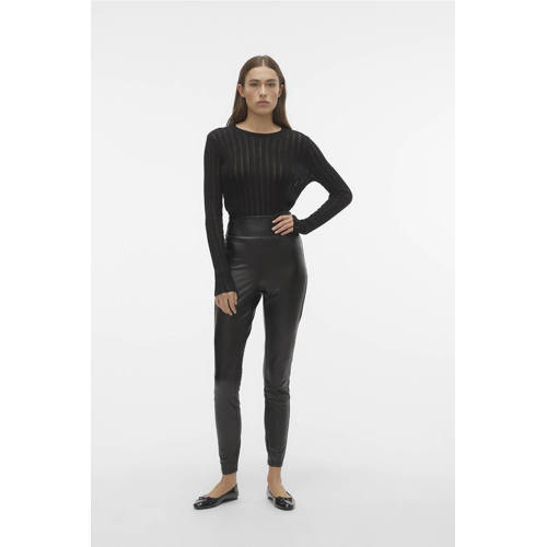 VERO MODA coated legging VMSUELLA zwart afbeelding