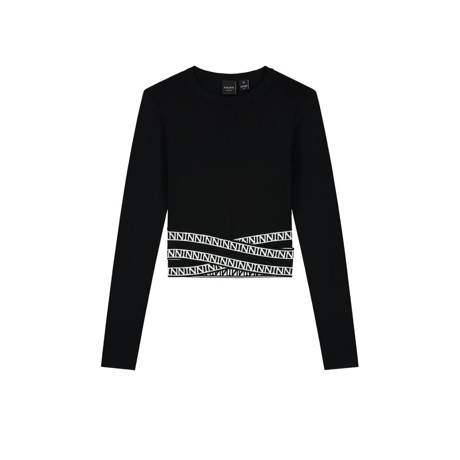 NIK&NIK longsleeve Gracy Jolie zwart wit