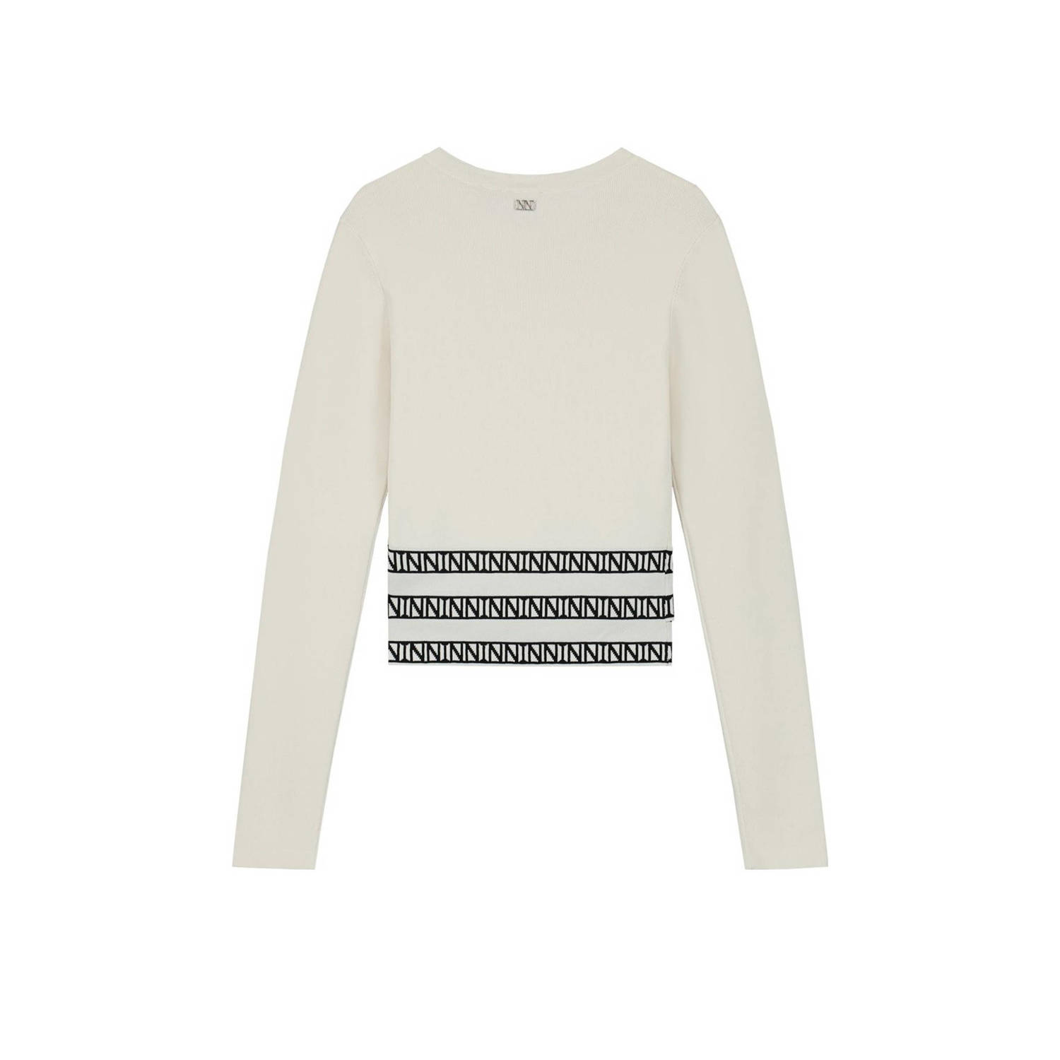 NIK&NIK longsleeve Gracy Jolie ecru zwart