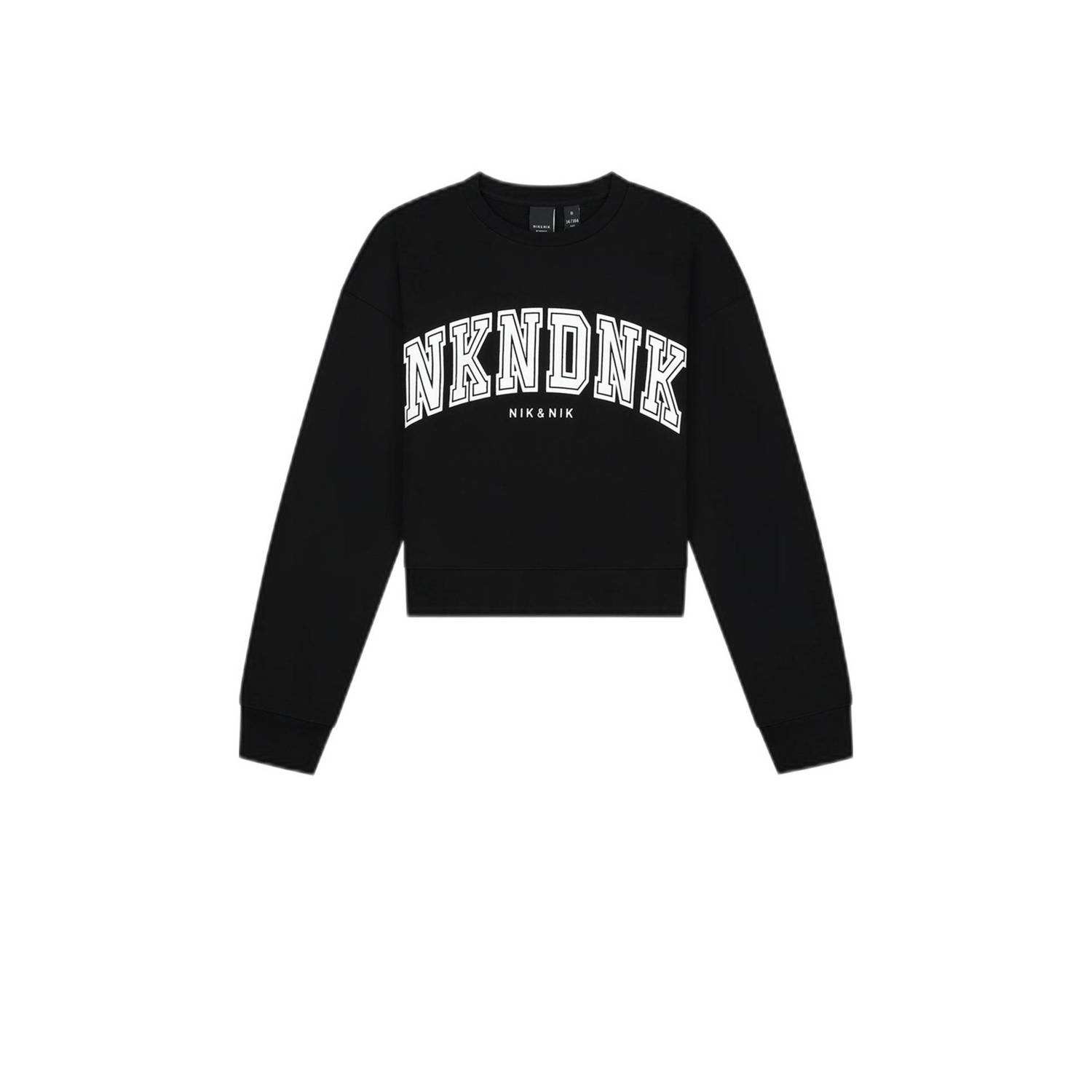 NIK&NIK sweater met logo zwart