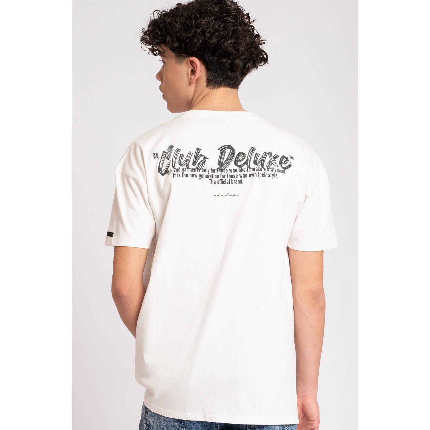 NIK&NIK T-shirt Deluxe met backprint offwhite