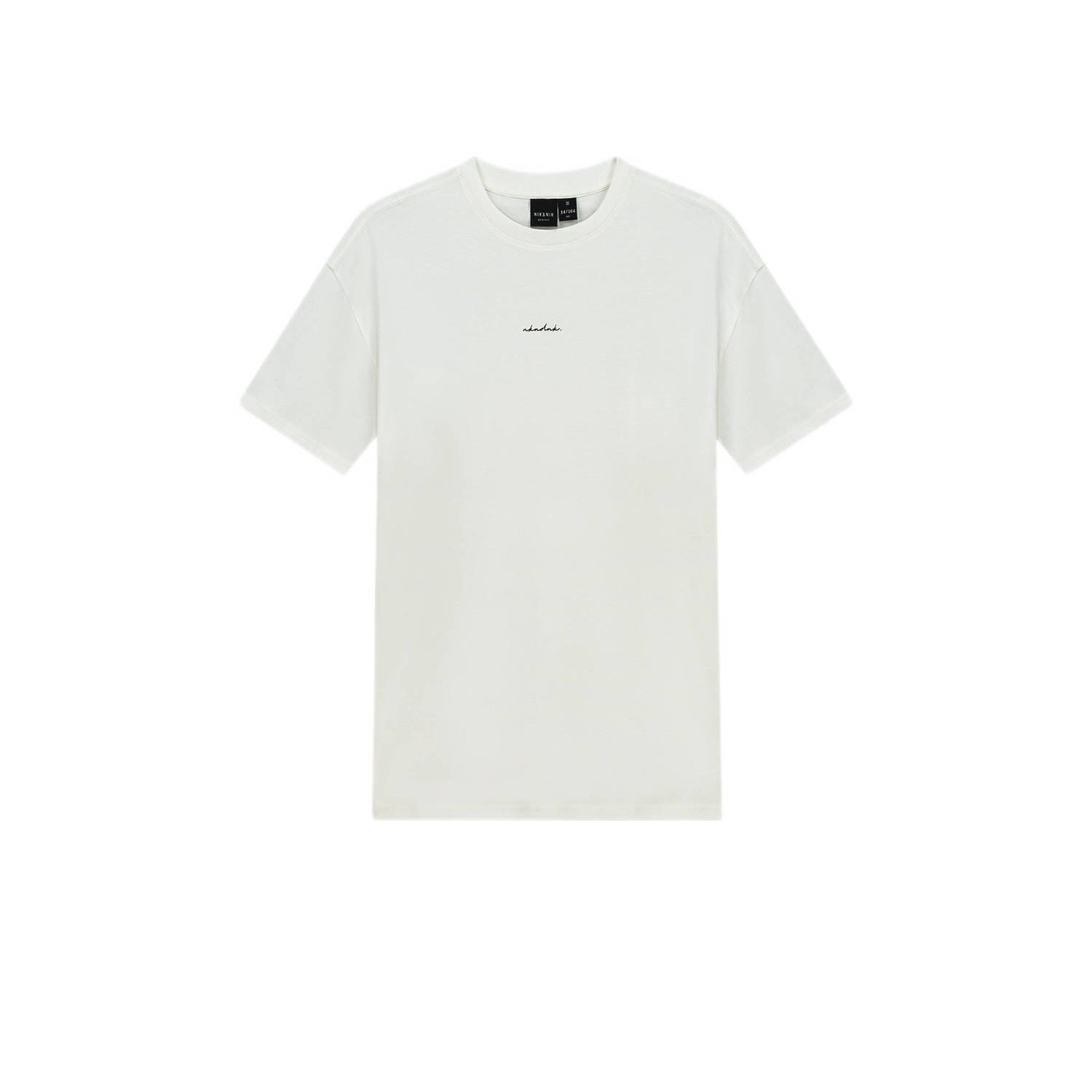 NIK&NIK T-shirt Deluxe met backprint offwhite Wit Jongens Katoen Ronde hals 140