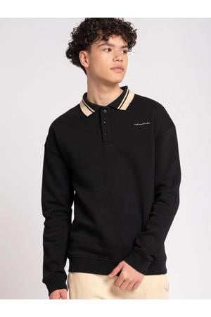 sweater zwart/bruin