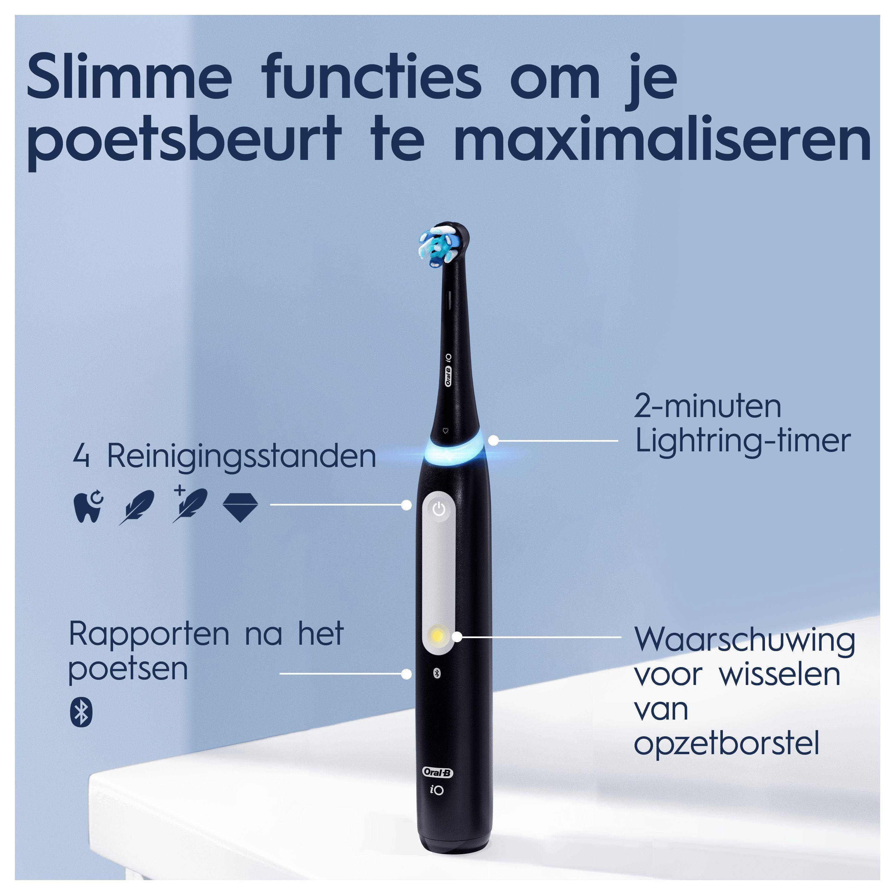 Oral-B IO 4N Elektrische Tandenborstel - Zwart | Wehkamp