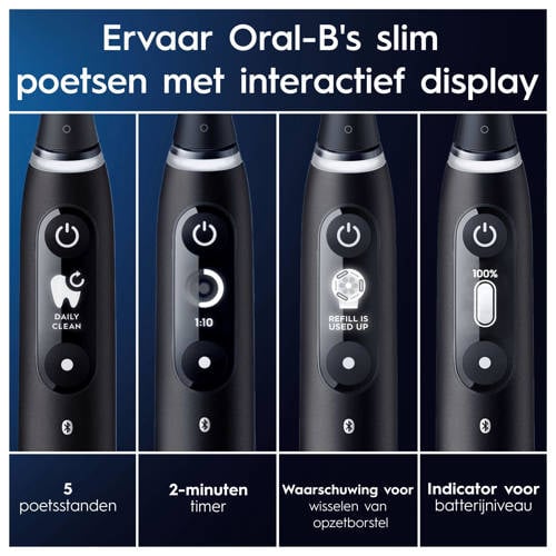 Oral-B IO 6 - 2 elektrische tandenborstels - Zwart + Roze
