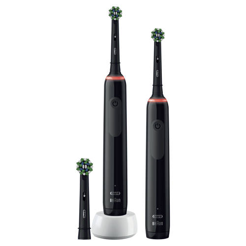 Oral-B Pro 3 3900 - 2 elektrische tandenborstels - Zwart