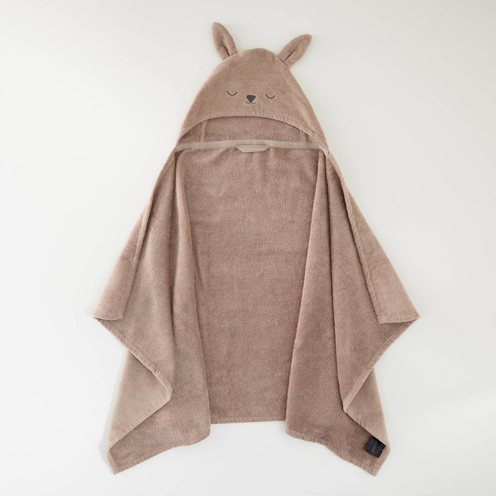 NOUS Kids badcape met capuchon konijn