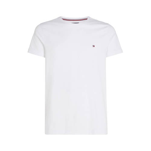 Tommy Hilfiger slim fit T-shirt met logo wit afbeelding
