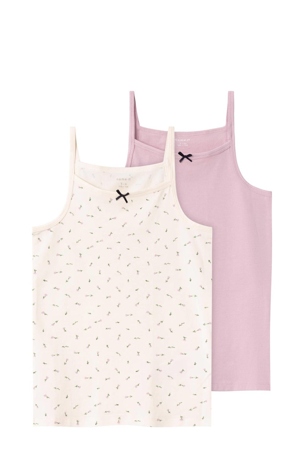 NAME IT KIDS singlet NKFSTRAP TOP - set avn 2 beige/lila