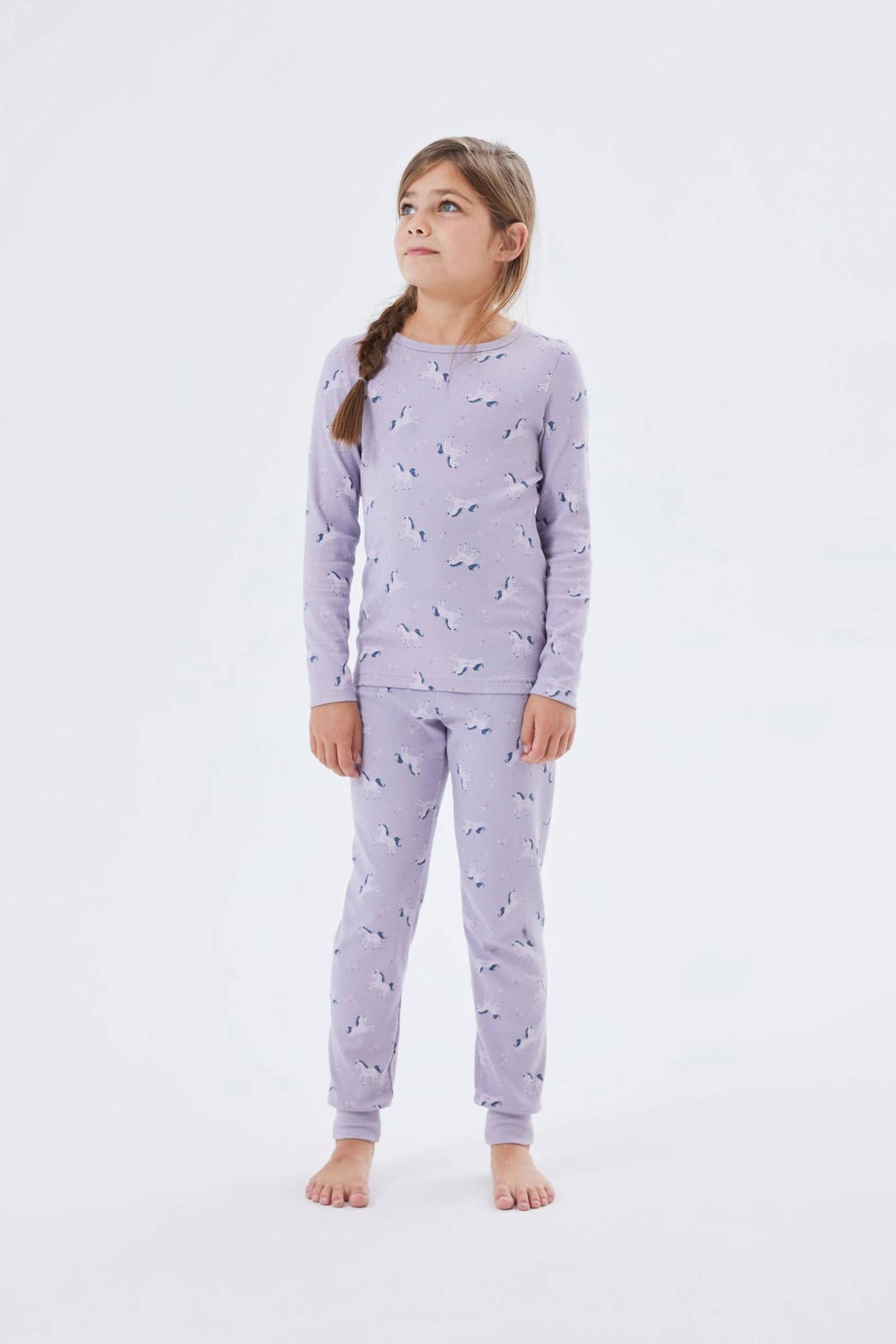 NAME IT MINI pyjama NMFNIGHTSET UNICORN lila | wehkamp