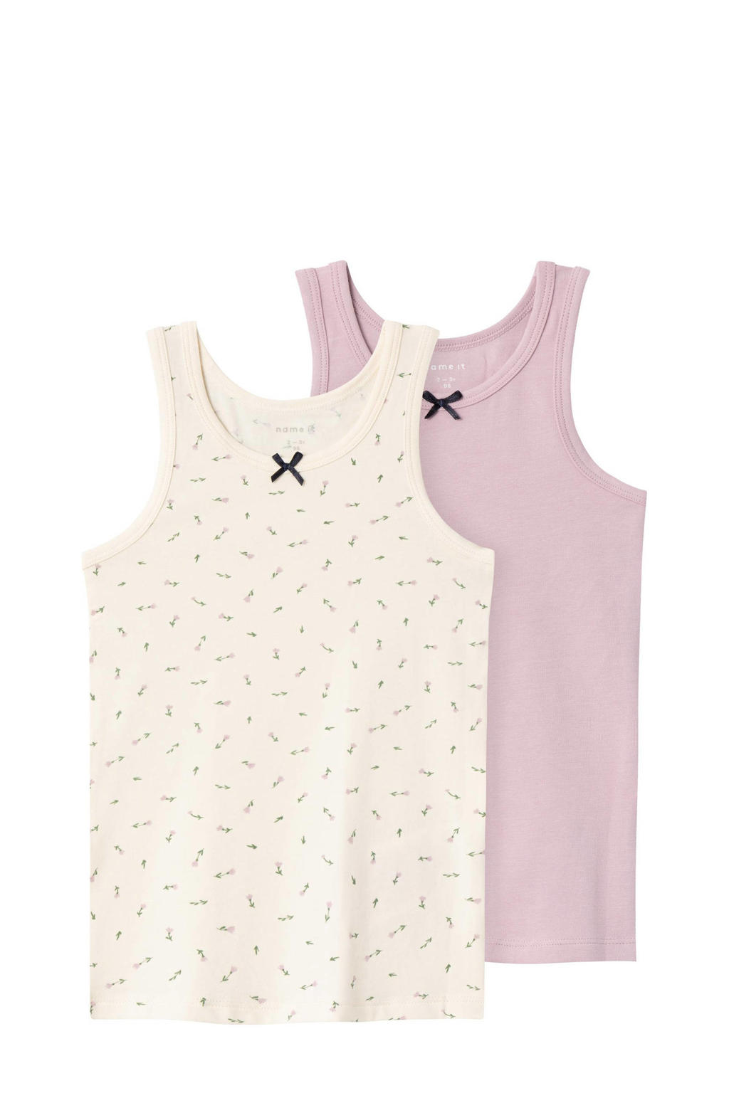NAME IT MINI hemd NMFTANK TOP - beige/lila (set van 2)