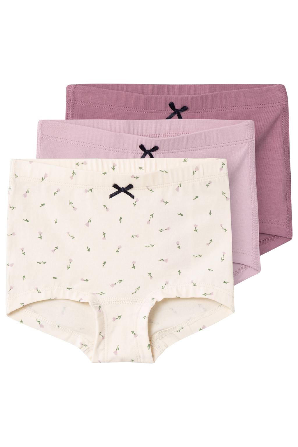 NAME IT MINI hipster NMFTIGHTS - beige/lila/paars (set van 3)