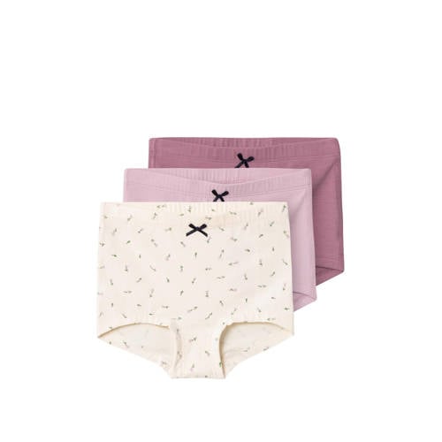 NAME IT MINI hipster NMFTIGHTS - set van 3 beige/lila/paars afbeelding