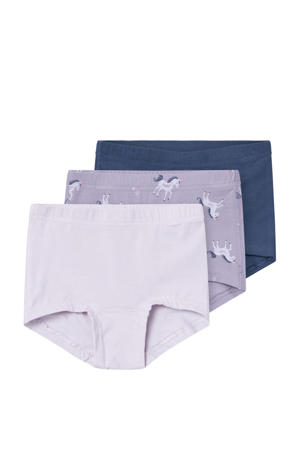 hipster NMFTIGHTS - s/lila (set van 3 paar)