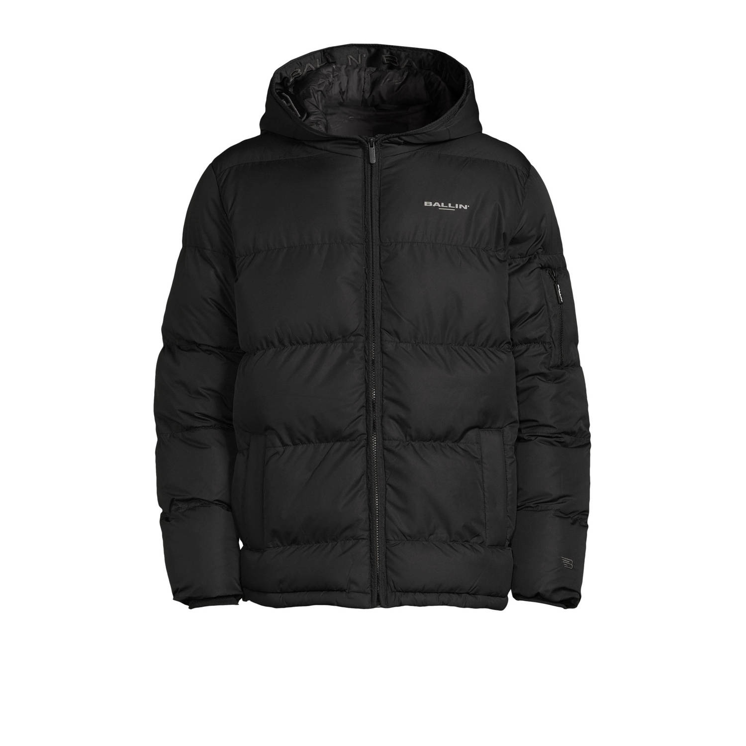 Ballin gewatteerde winterjas met logo black