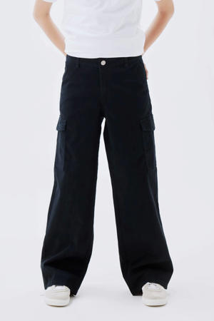 wide leg cargobroek NKFROSE zwart