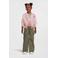 NAME IT KIDS wide leg cargobroek NKFROSE army groen