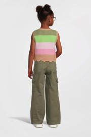 thumbnail: NAME IT KIDS wide leg cargobroek NKFROSE army groen