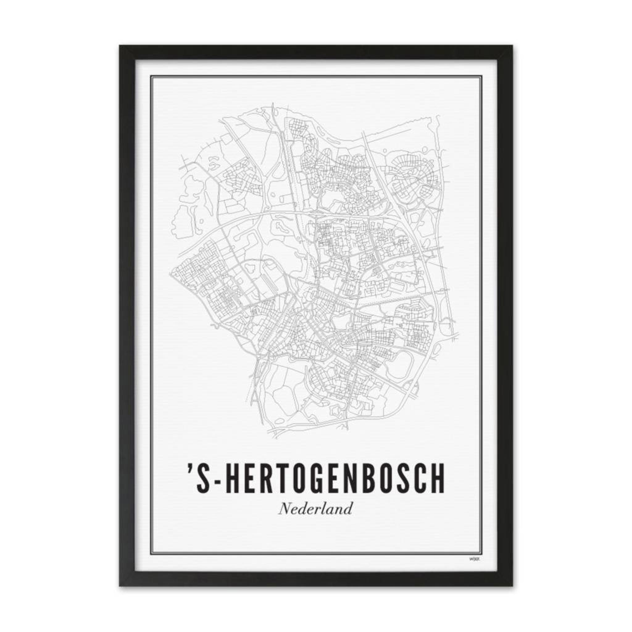 WIJCK. poster Den Bosch city (30x40 cm) - Afbeelding 2