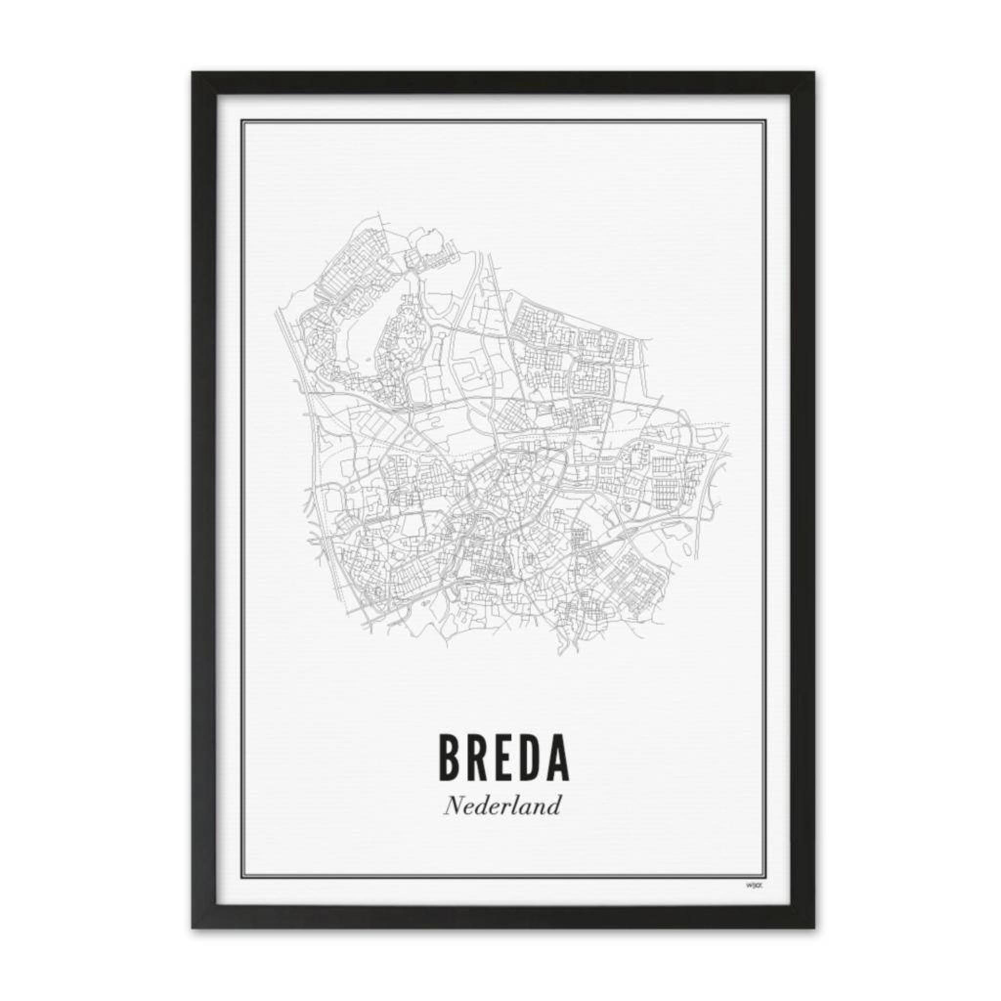 WIJCK. poster Breda city (30x40 cm) - Afbeelding 2