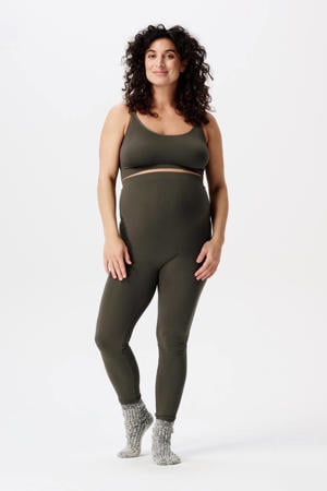 high waist skinny zwangerschapslegging Reva olifgroen