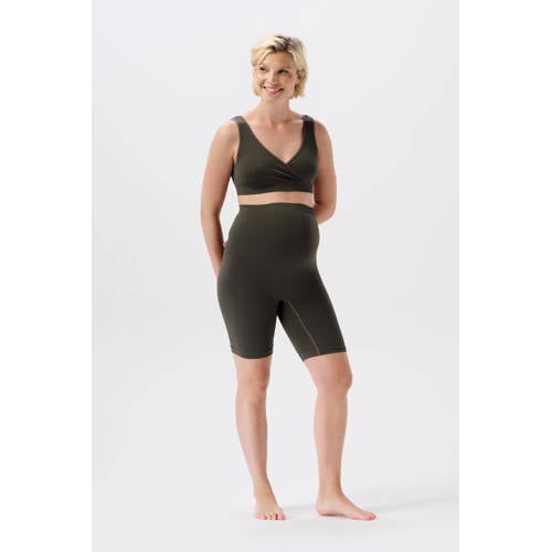 Noppies maternity high waist skinny cycling short Nais olijfgroen afbeelding