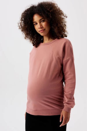zwangerschaps- en voedingssweater Lesy oudroze