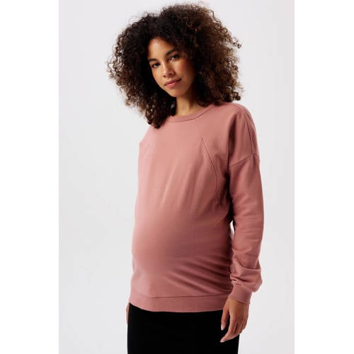Noppies maternity zwangerschaps- en voedingssweater Lesy oudroze afbeelding