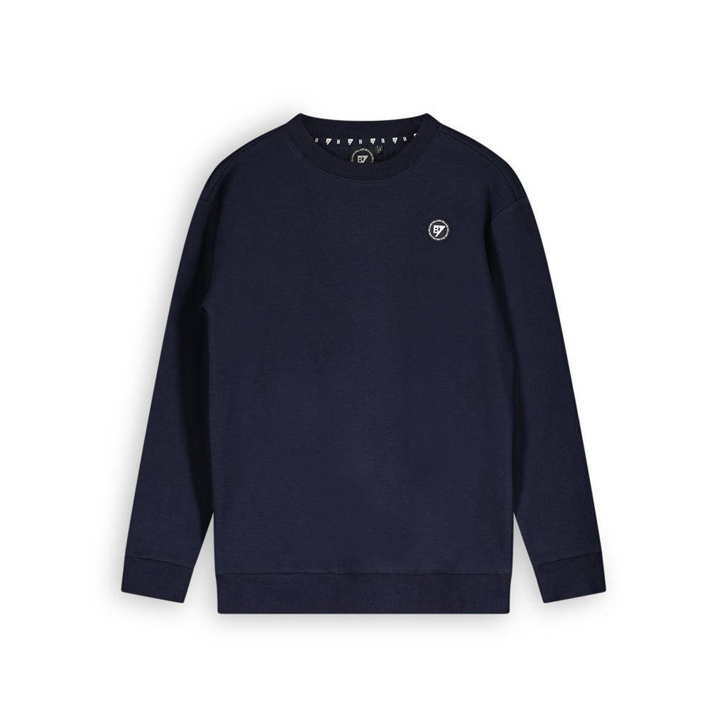 sweater met logo donkerblauw