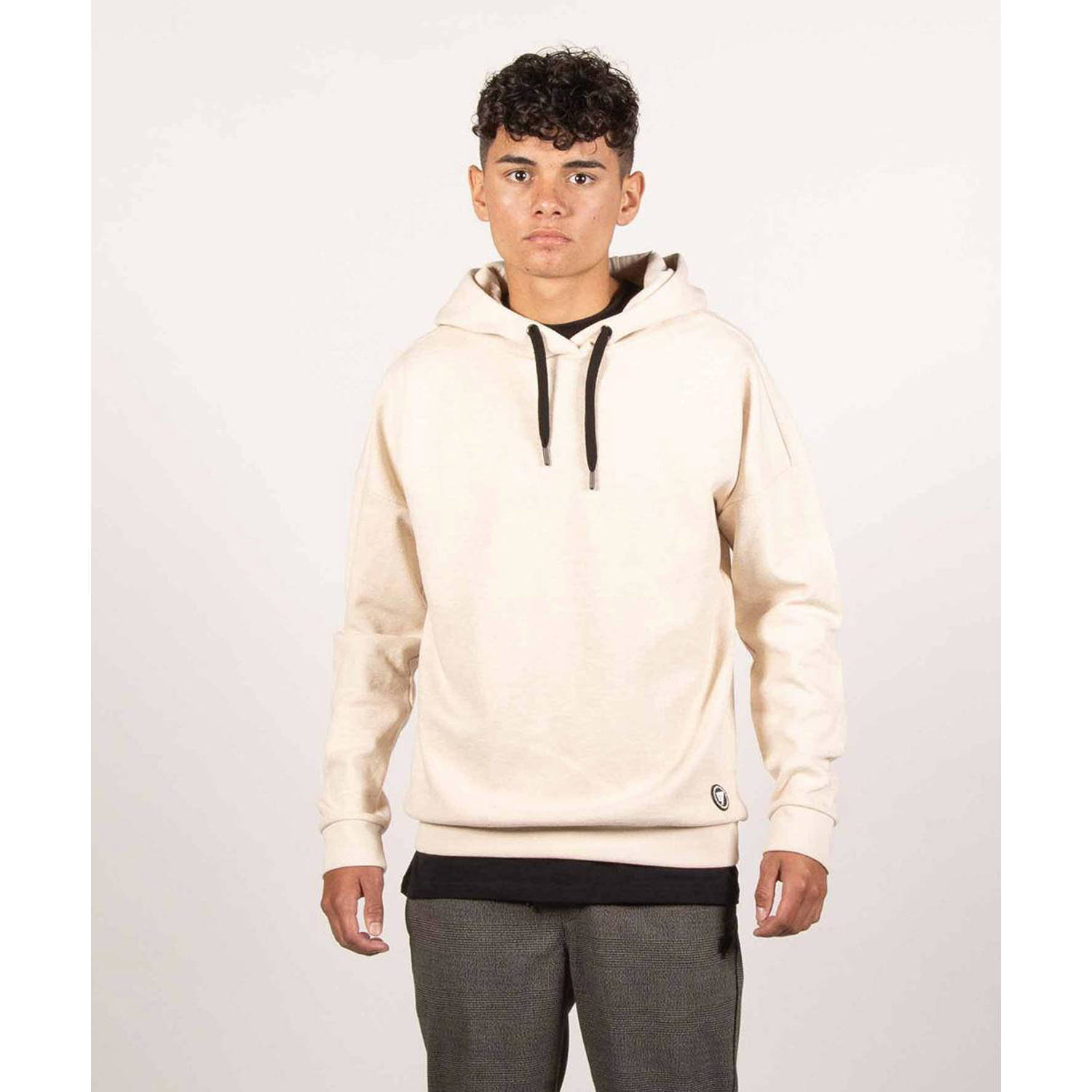 Bellaire hoodie beige Sweater Effen 122 128 | Sweater van