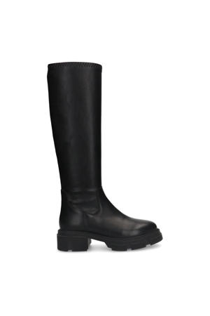 chunky leren laarzen zwart