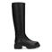 Manfield chunky leren laarzen zwart