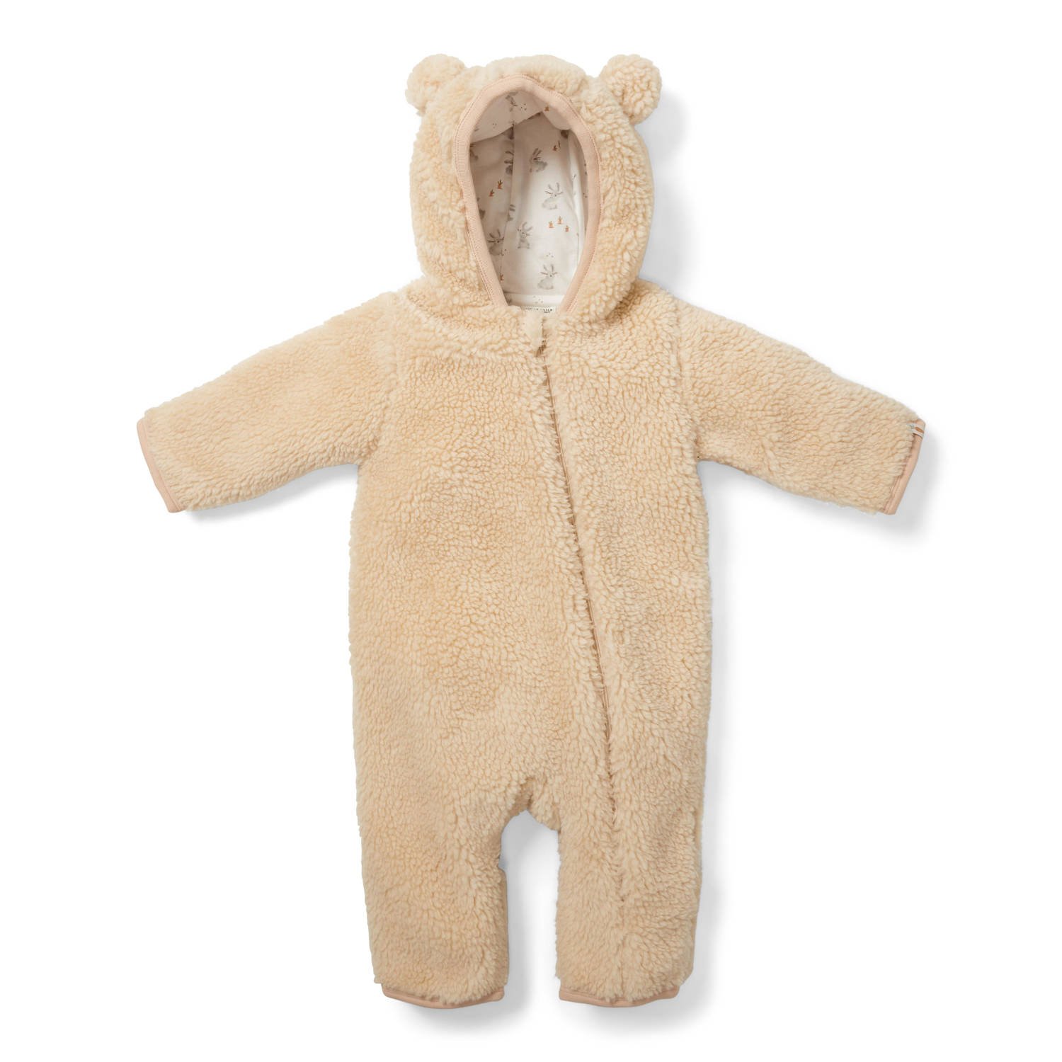 Little Dutch teddy baby pak sand Jas Beige Effen 50 56