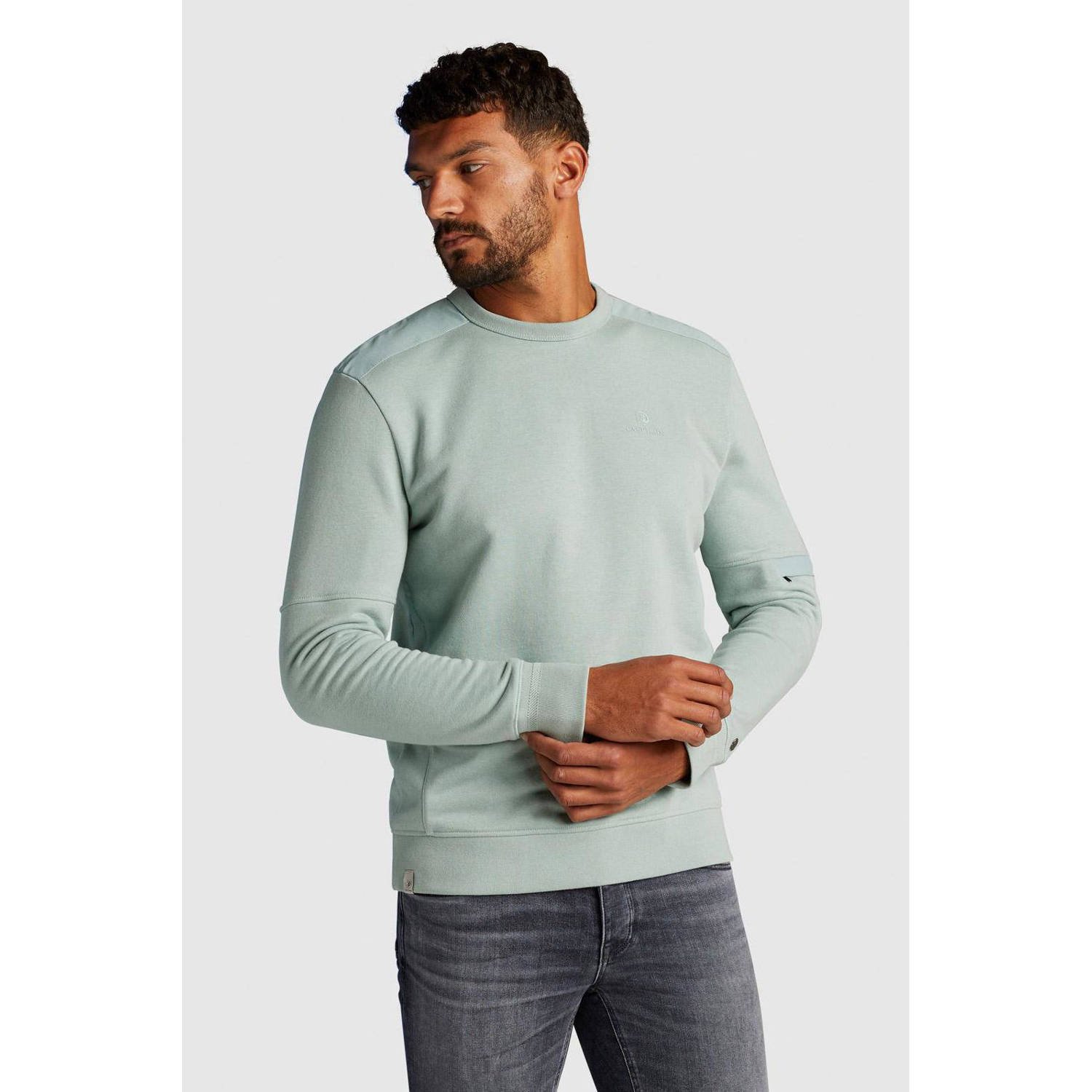 Cast Iron sweater met logo gray mist