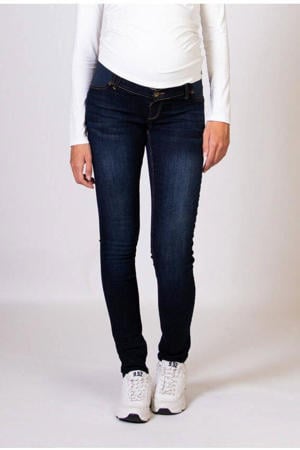 low waist zwangerschaps skinny jeans dark wash