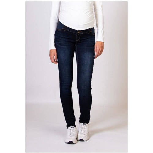 LOVE2WAIT low waist zwangerschaps skinny jeans dark wash afbeelding