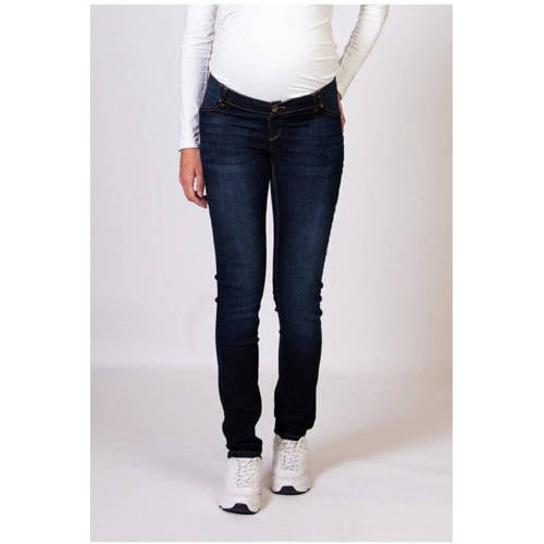 LOVE2WAIT low waist zwangerschaps straight leg jeans darl wash afbeelding