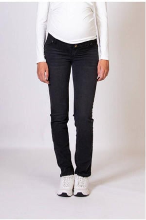 low waist zwangerschaps straight leg jeans charcoal