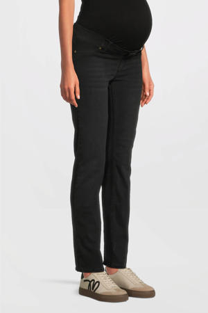 low waist zwangerschaps straight leg jeans charcoal