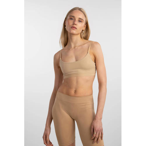 PIECES niet-voorgevormde bh top PCNAMEE beige afbeelding