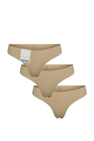 seamless string PCNAMEE (set van 3) beige
