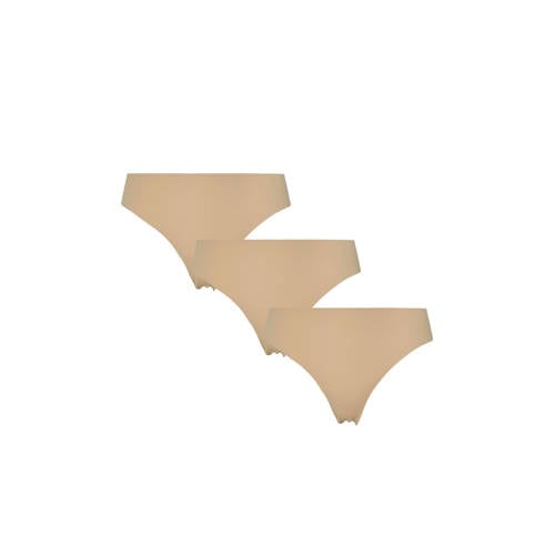 PIECES seamless string PCNAMEE (set van 3) beige afbeelding