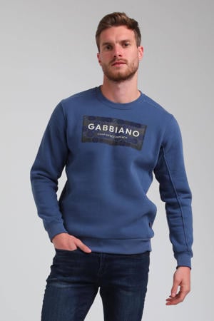 sweater met printopdruk indigo