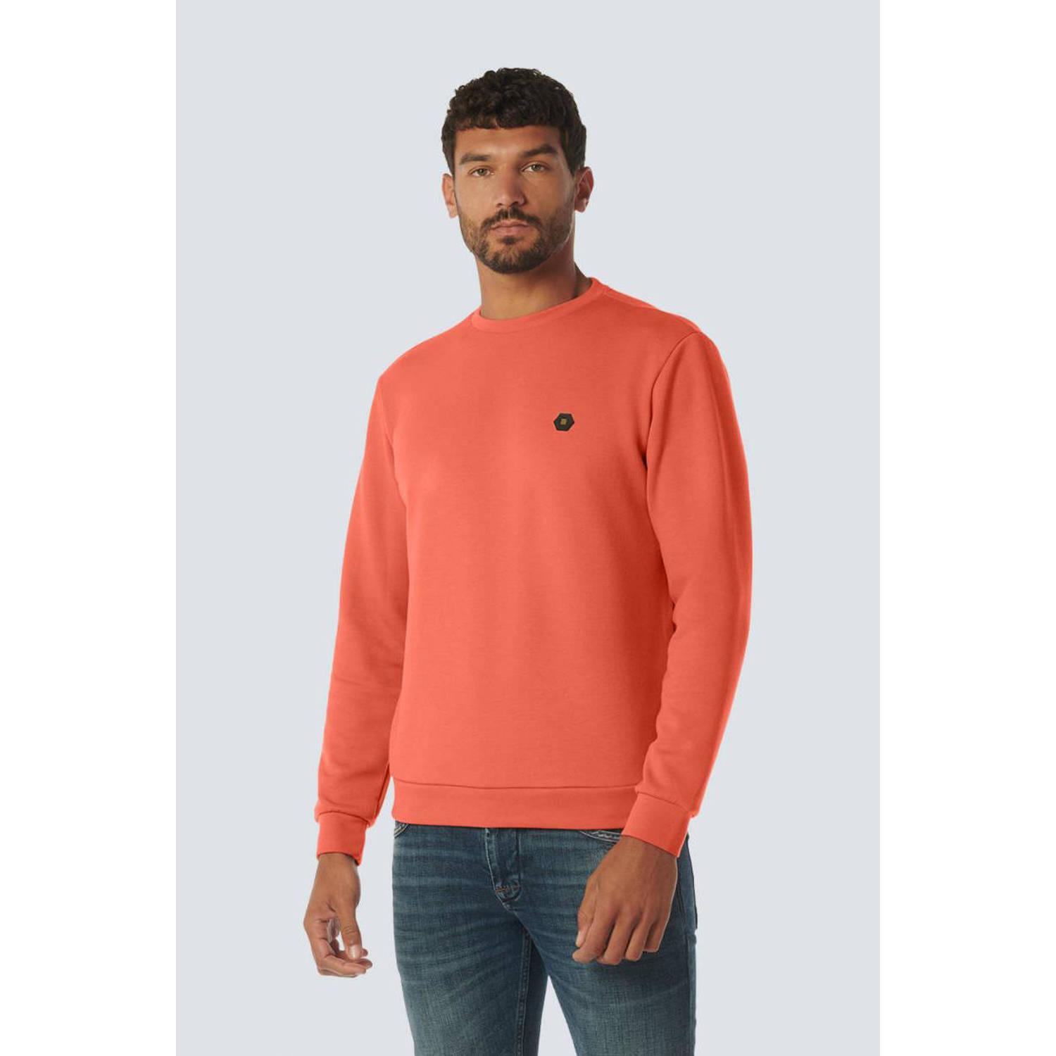 No Excess sweater met logo melon