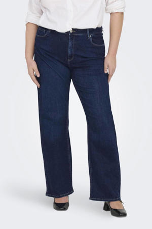 high waist wide leg jeans CARWILLY dark blue denim