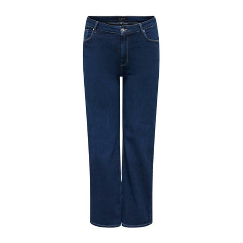ONLY CARMAKOMA high waist wide leg jeans CARWILLY dark blue denim afbeelding